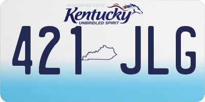 KY license plate 421JLG