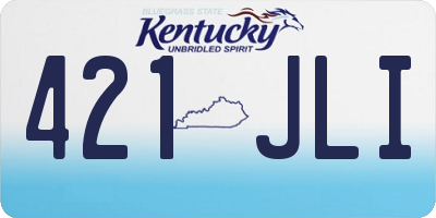 KY license plate 421JLI