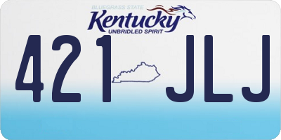 KY license plate 421JLJ