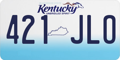 KY license plate 421JLO