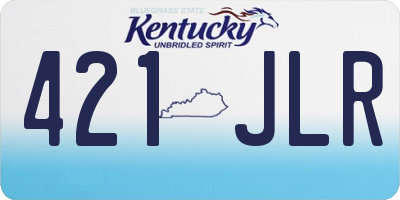 KY license plate 421JLR