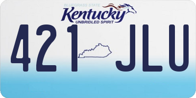 KY license plate 421JLU