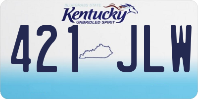 KY license plate 421JLW