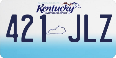 KY license plate 421JLZ