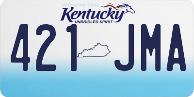 KY license plate 421JMA