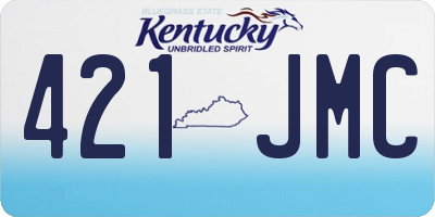KY license plate 421JMC