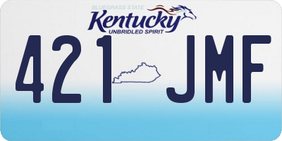 KY license plate 421JMF