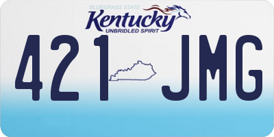 KY license plate 421JMG