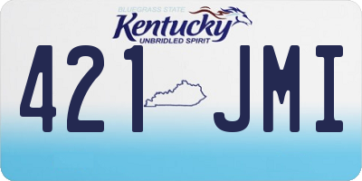 KY license plate 421JMI