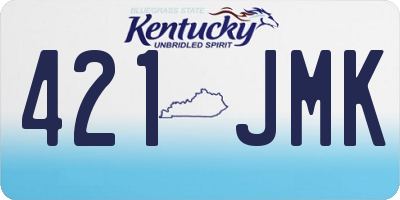 KY license plate 421JMK