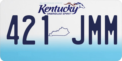 KY license plate 421JMM
