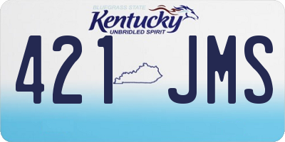 KY license plate 421JMS