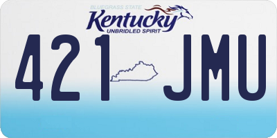 KY license plate 421JMU