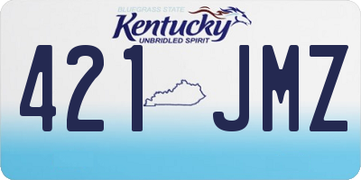 KY license plate 421JMZ