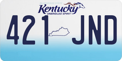 KY license plate 421JND