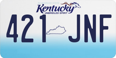 KY license plate 421JNF
