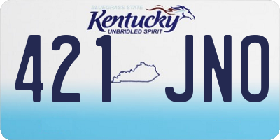 KY license plate 421JNO