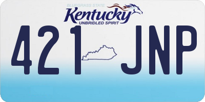KY license plate 421JNP