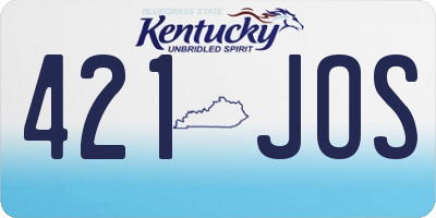 KY license plate 421JOS