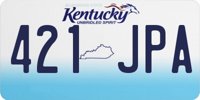 KY license plate 421JPA