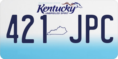 KY license plate 421JPC