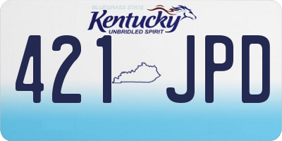 KY license plate 421JPD