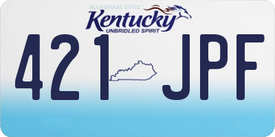KY license plate 421JPF
