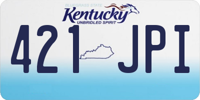 KY license plate 421JPI