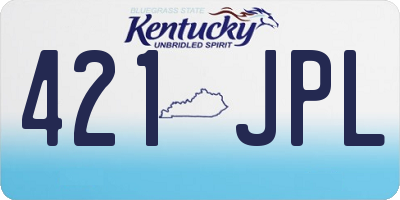 KY license plate 421JPL