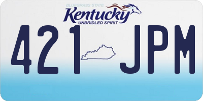 KY license plate 421JPM