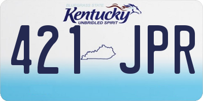 KY license plate 421JPR