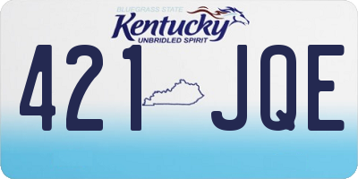 KY license plate 421JQE