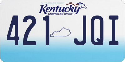 KY license plate 421JQI