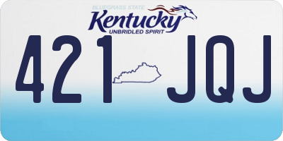KY license plate 421JQJ