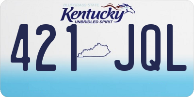 KY license plate 421JQL