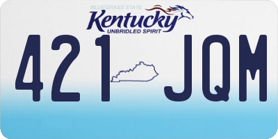 KY license plate 421JQM