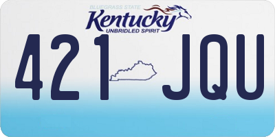 KY license plate 421JQU
