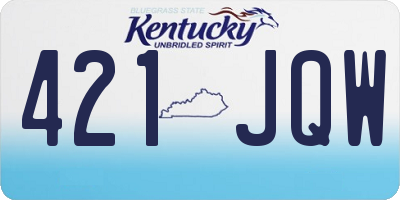 KY license plate 421JQW