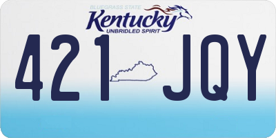 KY license plate 421JQY