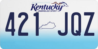 KY license plate 421JQZ