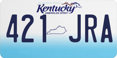 KY license plate 421JRA