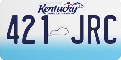 KY license plate 421JRC