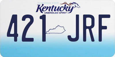 KY license plate 421JRF