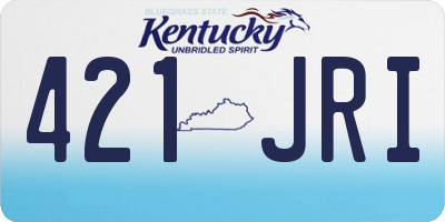 KY license plate 421JRI