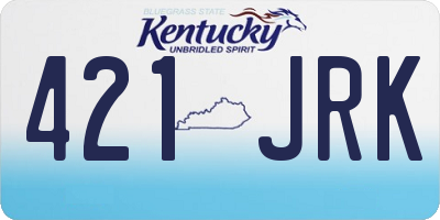 KY license plate 421JRK