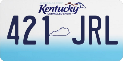 KY license plate 421JRL