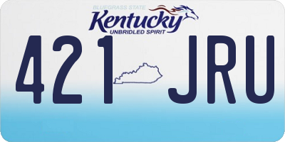KY license plate 421JRU