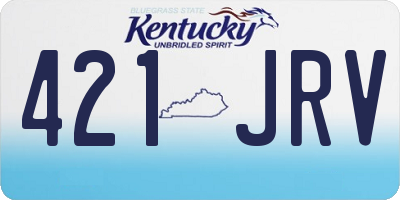 KY license plate 421JRV