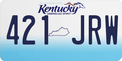 KY license plate 421JRW