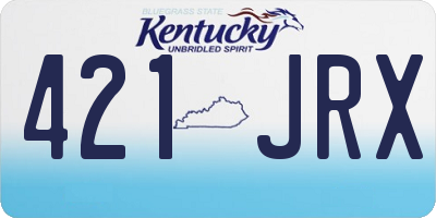 KY license plate 421JRX